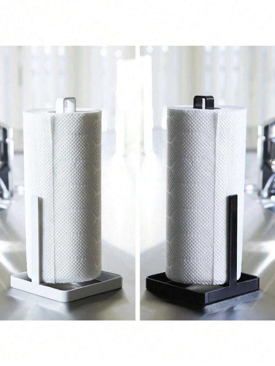 1pc Modern Minimalist Kitchen Towel Rack Bathroom Wash Towel Rack Household Paper Roll Holder - Multicolor - View 1