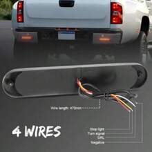 36LED Automobile Truck Trailer Light Waterproof LED Red + Yellow RV LED Tail Light 3D Flowing Signal Light Lamp - 2pcs - View 4