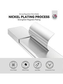 Saviland 9PCS Cat Eye Gel Nail Polish Magnetic Tools Set With Strong Suction Square And Round Magnet Stick For Diverse Cat Eye Effect Double Ended Salon Art Kit Home DIY Professional Manicure Supplies - Silver - View 3