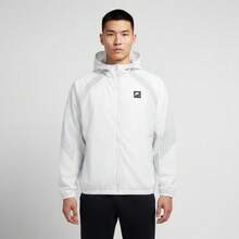 Men's AS M NIKE AIR WVN JKT Jacket, Woven Hooded Outerwear HJ0635-009 - Light Grey - View 1