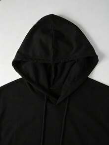 Men's Summer Fashion Casual Drawstring Hooded Vest - 黑色 - 查看 6