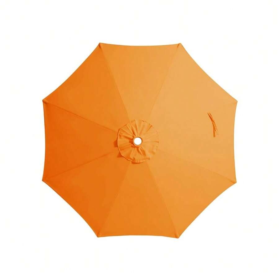 9 Ft Patio Umbrella Replacement Canopy For 8 Ribs, Table Market Yard Umbrella Replacement Top Cover-Sun Orange (Canopy Only) - 太陽橙 - 查看 1