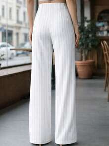 Women Pants - White Stripes - View 2