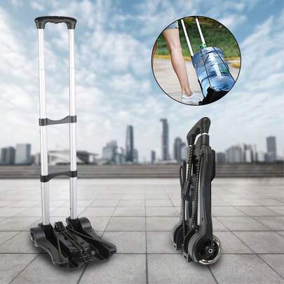 Foldable Barrow Portable Two-Wheel Trolley For Home Travel Shopping Folding Luggage Cart Hand Sack Heavy Duty