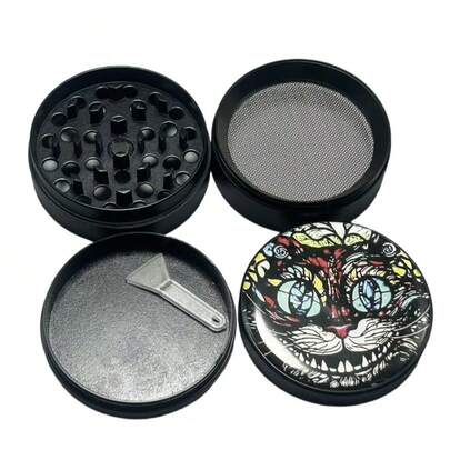 1个可爱猫咪造型研磨器，四层金属研磨器，适用于厨房，可研磨草药，男女皆宜，情人节最佳礼物