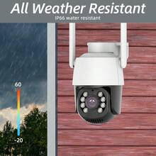 360° Rotating WiFi Smart Security Camera - Auto Tracking, Two-Way Audio, Home Surveillance - White - View 6