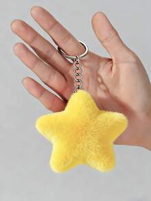 1pc, 10pcs Optional DIY Handmade Cute Pink Star Keychain, 1pc Keychain, Backpack, Bag Decor Pendant, Couple Star Keychain, Holiday Creative Gift, School, Gothic, Y2K, Halloween Accessory, Teacher's Day Bag Decor, Car Accessories Gifts For Mother, Father, Graduation, And Teacher - Multicolor - View 8