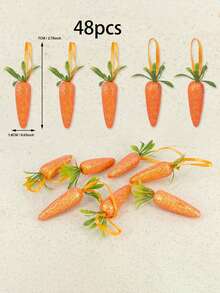 40pcs Colorful Foam Easter Bunny, Eggs And Carrot Decor Set, Suitable For Spring Home And Holiday Party Decoration - A - View 11