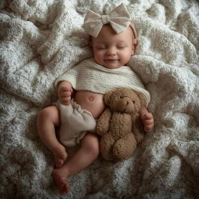 DREAMYDOLLY Full Body Silicone Reborn Baby Dolls - 12 Inch (Weight 3 Lb) Weighted Full Silicone Realistic-Newborn Baby Doll Real Life Baby Dolls With Complete Accessories & Gift Box