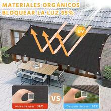 3x5 M Malla Sombra Raschel Protección UV del 95 %, Toldos para Exteriores para Jardín con Ojetes Metálicos + 4 Cuerdas de 10mTela Sombreado para Invernadero, Patio, Plantas, Cobertor para Perrera - La red proporciona sombra, aislamiento, retención de humedad y refrigeración, La tela para sombra es fácil de instalar y quitar, lo que le permite colgarla y quitarla sin esfuerzo - A - Ver 5