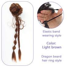 Flower Bun, Bubble Ponytail Wig Accessories - Dark Brown - View 7