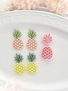 Tropical Pineapple Polymer Clay Cutter Set, DIY Tools For Handmade Summer Earrings & Jewelry Charms - Lm440 - View 1