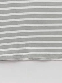 Balabala 男童休闲条纹圆领短袖T恤，夏季 - 白灰色調 - 查看 8