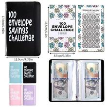 100 Days Money Saving Envelope BudgetStorage Book,Mother's Day,Mom,Mother's Day Gift,Flower,Jewelry,Mother's Day Decorations,Mother's Day Party Supplies,Women,Pink,Gift Set - Mauve Purple - View 6