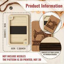 1pc Sewing Machine Themed Magnetic Needle Box & Storage Box - Wooden Needle Holder With Magnetic Closure, Wooden Organizer Box For Sewing Supplies, Craft Room, Travel - Essential Sewing Accessory For Sewing Machine Owners, Sewing Storage - A - View 6