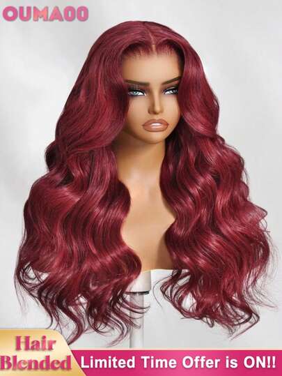 13x6 13x4 5x5 HD Lace Front Wig Body Wave Human Blended Hair - 200% High Density Pre-Plucked Glueless Wig With Baby Hair For Women, No Glue & Ready To Wear For Daily & Special Occasions