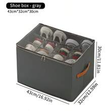 Foldable Shoe Box Storage Organizer, Suitable For Square Shoe Boxes, Non-Waterproof, Multi-Purpose, With Lid Closure - Multicolor - View 15