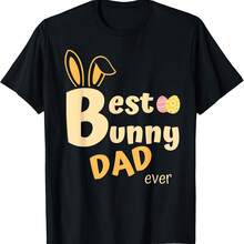 El mejor papá conejo de la historia, lindo papá amante de los conejos, papá mascota, camiseta de papá - Negro-1 - Ver 1