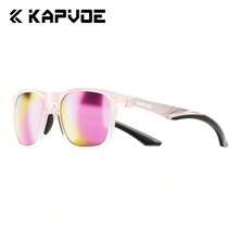 Kapvoe 男女通用偏光时尚骑行眼镜 - 黑色镜框搭配棕色渐变镜片，耐用ABS材质，适合驾驶和日常时尚佩戴，复古偏光驾驶眼镜，轻便 - 彩色 - 查看 18