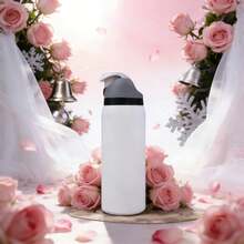Owa Laaa White Insulated Stainless Steel Water Bottle With Straw, Sports Water Bottle, Great For Travel, 32 Oz, It Is Suitable As A Gift For Birthdays, Halloween, Thanksgiving, Valentine's Day, Christmas And New Year. - trắng - Xem 1