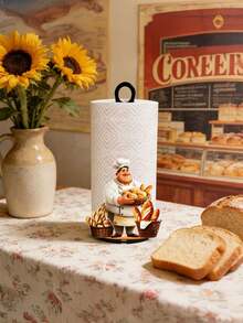 Giá đựng khăn ăn hình bánh mì và bánh ngọt kiểu Pháp, kích thước 10,24 inch, làm bằng sắt chắc chắn, dễ lắp đặt, giá để đồ trên mặt bàn bếp, thích hợp cho nhà bếp, tiệm bánh, bàn ăn, Ngày của Mẹ, Lễ Phục Sinh và trang trí nhà cửa, món quà lý tưởng cho gia đình. - Nhiều màu - Xem 7