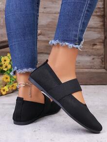 女士平底鞋 - 黑色 - 查看 8