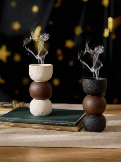 Cirelle 清新优雅的白色和黑色树脂香薰炉。它可用于家居装饰、办公室、节日和瑜伽场所的装饰和香薰。它也可以用作客厅装饰、返校礼物、毕业礼物、纪念品、情人节礼物以及女性礼物。婚礼礼物