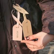 1pc Personalized Luggage Tag, Customizable With Name And Gold Letter Identification, Suitable For Luggage, Backpacks, Unique Travel Accessory And Gift - Multicolor - View 3