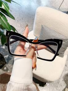 Women's Plastic Frame Cat Eye Computer/Gaming/TV/Phone Glasses, Light Glasses, Fashion Eyeglasses Frame - Multicolor - View 2