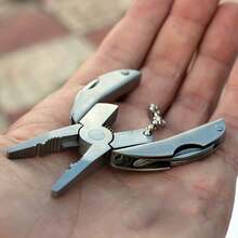 1pc Stainless Steel Mini Multi-Functional Tortoise Shell Folding Pliers - Outdoor Camping & Survival Portable Compact Multi-Tool - 1pc - 查看 8