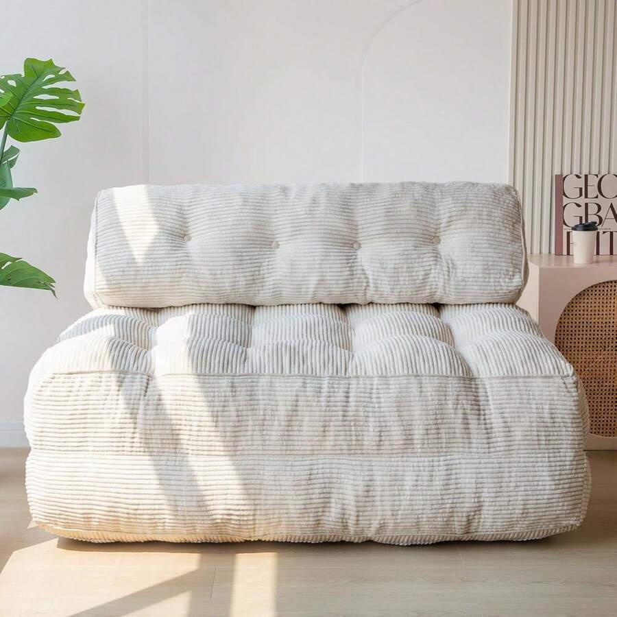 Convertible Folding Sofa Bed - Sleeper Chair With Pillow & Back Support, Portable Floor Lounge For Living Room Bedroom - 米色 - 查看 1