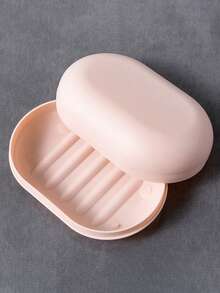 1pc/3pcs Set Minimalist Travel Soap Dish With Cover And Drainage Holes, Creative Household Bathroom Soap Holder Storage Box - Multicolor - View 10