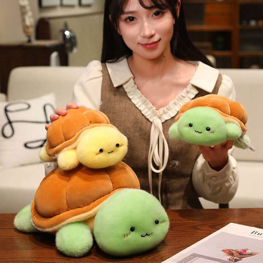 1Pc 20/30CM Kawaii Turtle Plush Toys Cute Bread Tortoise Plushie Doll Stuffed Soft Animal Toy Valentine's Gift Thanksgiving Day Gift - Multicolor - View 1