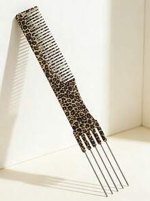 钢针挑染梳 5针染发尾梳 专业化妆师造型梳 可选花纹/豹纹图案 - 彩色 - 查看 7