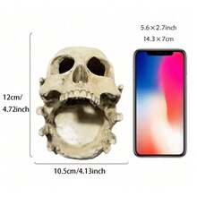 Creative Skeleton Jewelry Organizer Skeleton Ashtray Resin Craft Creative Home Decor Tray Storage Ornaments , Makeup Room Decor - White - View 8