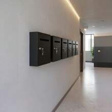COSHANO Buzón Metálico de Pared para Exterior o Interior con Cerradura de Llave, Buzones con Anclaje en Pared, 26x20x8cm. (Negro) - C - Ver 6