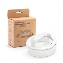 【热门之选】ABS圆形汉堡肉饼模具 - 不粘汉堡压模，牛肉饼烧烤辅助器，带油纸衬垫，可放入洗碗机清洗的厨房工具，肉饼模具 - 彩色 - 查看 9