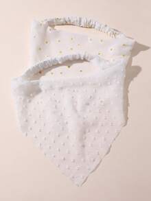 2条装女士简约优雅白色雏菊印花弹力发带，适合日常佩戴、春夏、派对装饰、时尚发饰、女士发带、女士头巾、沙滩配饰、旅行、生日等场合。 - 白色 - 查看 4