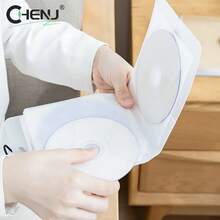 Caja de plástico transparente para CD, soporte para DVD, billetera, bolsa de almacenamiento, funda organizadora, caja para álbum de CD y DVD con hebilla NDYH - A5 - Ver 5