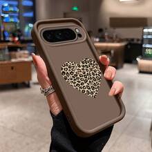 お使いの携帯電話ケース： Pixel 10、10Pro、9ProXL、9Pro、9A、9、8Pro、8A、8、7Pro、7A、7Aに適しています。 大きいきなヒョウ柄のハートタイプの携帯電話ケース。 گوグルピクセル8A、9A、10、 11/12/13/14/15/15プロ/15プラス/15プロマックス/11プロ/12プロ/13プロ/14プロ/12ミニ/13ミニ/11プロマックス/12プロマックス/13プロマックス/14プロマックス/14プラス/5 - ブラック - チェックする 7