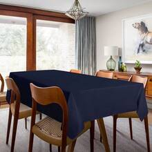 Sancua 2 Pack Navy Tablecloth 60 X 84 Inch, Rectangle 4 Feet Table Cloth - Stain And Wrinkle Resistant Washable Polyester Table Cover For Dining Tables, Buffet Parties And Camping - NavyBlue - View 4