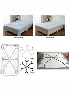 Bộ 1/2 kẹp giữ ga trải giường - Dây đai giữ ga trải giường co giãn có thể điều chỉnh cho giường cỡ Full, Queen, King, Twin, kẹp ga trải giường chéo 6 chiều - thông thường - Xem 6