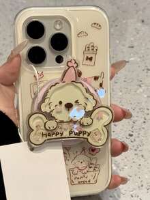 1pc Cartoon Push-Pull Cute Animal Swinging Music Extendable Magnetic Phone Holder, Cartoon Cat & Dog Phone Stand, Suitable For All Phones, Great Gift For Girlfriend, Sister, Friend, Mother's Day Celebration Birthday Gift - Cartoon Animals - View 2