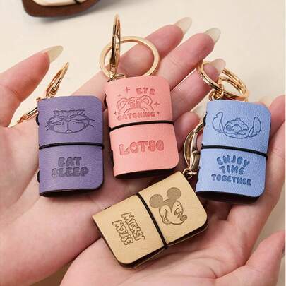 1pc Keychain Pendant, Cute Notebook Decor, Student Backpack Accessory, Creative Gift, Car Key Chain