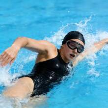 1 Pair High Definition Anti-Fog Waterproof Swimming Goggles, Unisex Swim Goggles With Large Frame And Electroplated Lens, Swimming Equipment - Quick Adjust Silicone Strap, Wide Vision - Ideal For Pool, Beach And Other Summer Activities - A - View 3