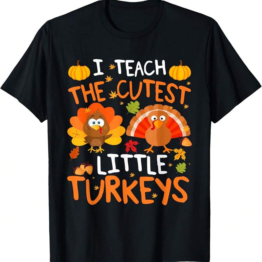 Camiseta negra de Acción de Gracias para profesores universitarios - Negro - Ver 1