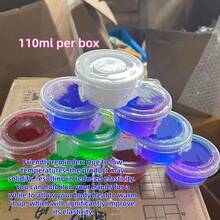 1/2/4pcs Transparent Crystal Slime Set, Peach Pink Jelly Cube Glitter Crispy Slime, Adult Stress Relief Slime Toy, Elastic And Non-Sticky - Multicolor - View 5