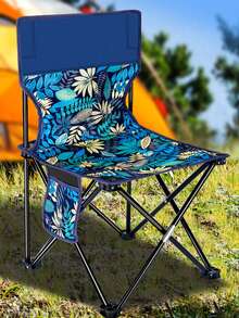 1pc Outdoor Folding Chair, Travel Resting Chair, Sketching Chair, Beach Picnic Leisure Chair, Fishing Stool, Outdoor Travel Essential - Multicolor - View 3