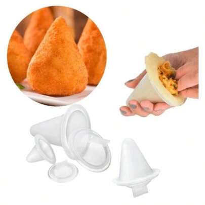 Kit Forma de Coxinha 3 Tamanhos – Modelador de Salgadinhos Prático FORMA DE COXINHA - fabrica de coxinha