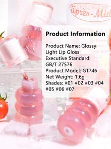 GOGO TALES Son bóng môi độ bóng cao, không lem và lâu trôi, tạo hiệu ứng môi ẩm mượt, dưỡng ẩm, phù hợp cho học sinh, các buổi hẹn hò và trang điểm tự nhiên hàng ngày. - #04 Bột đào - Xem 9